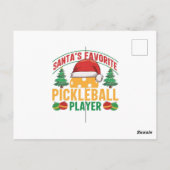 Pickleball kerst briefkaart (Achterkant)