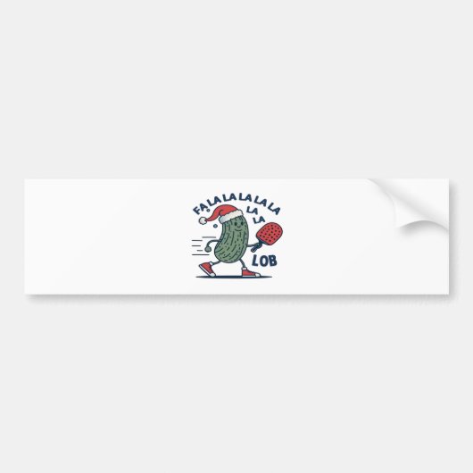 Pickleball kerst bumpersticker (Voorkant)