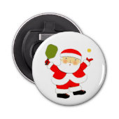 Pickleball kerst button flesopener (Voorkant)