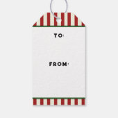 Pickleball kerst cadeaulabel (Achterkant)