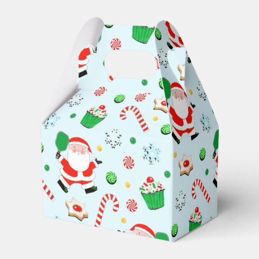 Pickleball Kerst Favor Doos Bedankdoosjes (Voorkant Zijde)