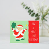 Pickleball kerst feestdagenkaart (Staand voorkant)