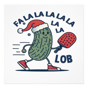Pickleball kerst foto afdruk