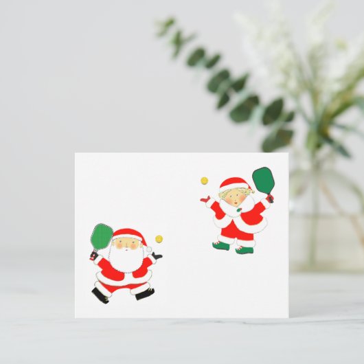 Pickleball Kerst Kaarten (Staand voorkant)