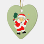 Pickleball kerst keramisch ornament (Links)