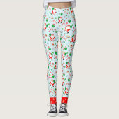 Pickleball Kerst Leggings (Voorkant)