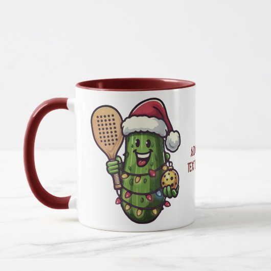 Pickleball Kerst Pickle Santa Sports Lover Mok (Links)