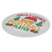 Pickleball kerst snijplank (Hoek)