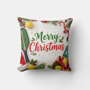 Pickleball Kerst thema Kussen