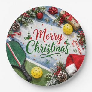 Pickleball Kerst thema Papieren Bordje