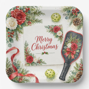 Pickleball Kerst thema Papieren Bordje