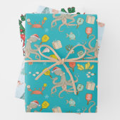 Pickleball Kerst Wrapping Papier Bladen Inpakpapier Vel (In situ)