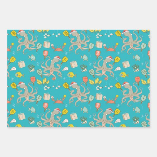 Pickleball Kerst Wrapping Papier Bladen Inpakpapier Vel (Voorkant)