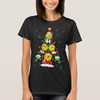 Pickleball-kerstboom Santa Pickleball X-mas L T-shirt
