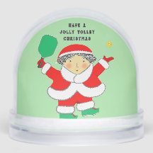 Pickleball Kerstcadeau Mrs. Claus Sneeuwbol