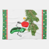 Pickleball Kerstcadeaus Theedoek (Horizontaal)