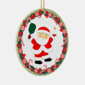 Pickleball-kerstcollectibel Keramisch Ornament (Rechts)