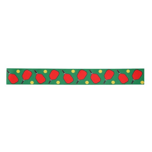 Pickleball Kerstfeestdag cadeaus satin Ribbon Lint (Voorkant)
