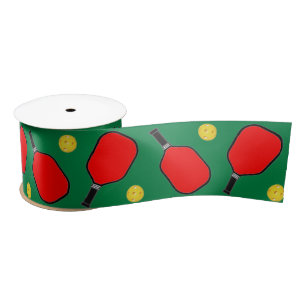 Pickleball Kerstfeestdag cadeaus satin Ribbon Lint