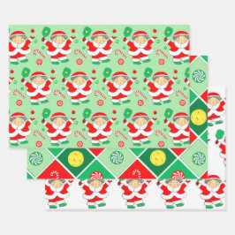 Pickleball-kerstfeestdag Gift Wrapping Paper