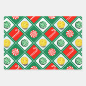 Pickleball-kerstfeestdag Gift Wrapping Paper (Voorkant 3)