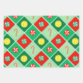 Pickleball-kerstfeestdag Gift Wrapping Paper (Voorkant 2)
