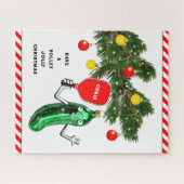 Pickleball Kerstfeestdag Legpuzzel (Horizontaal)