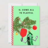 Pickleball-kerstfeestkaarten (Voorkant)