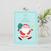 Pickleball-kerstfeestkaarten Feestdagenkaart (Staand voorkant)