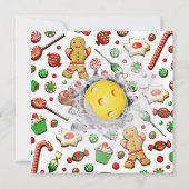 Pickleball-kerstkaarten (Voorkant)