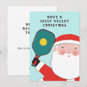 Pickleball-kerstkaarten Feestdagenkaart (Voorkant / Achterkant)