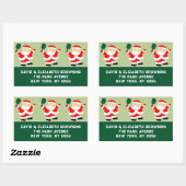Pickleball Kerstlabels Rechthoekige Sticker (Vel)