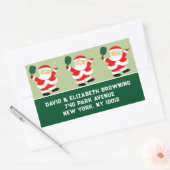 Pickleball Kerstlabels Rechthoekige Sticker (Envelop)