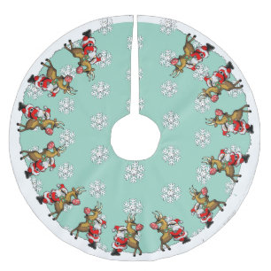 Pickleball Kerstman en rendier Kerstfeest Sneeuw Kerstboom Rok