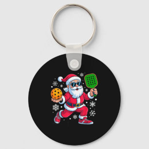 Pickleball kerstman enthousiastelingen kerst plezi sleutelhanger
