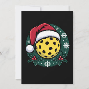 Pickleball Kerstman Hoed Hulst Kerst Vakantie Kers Kaart