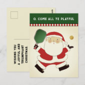 Pickleball Kerstmis Briefkaart (Voorkant / Achterkant)