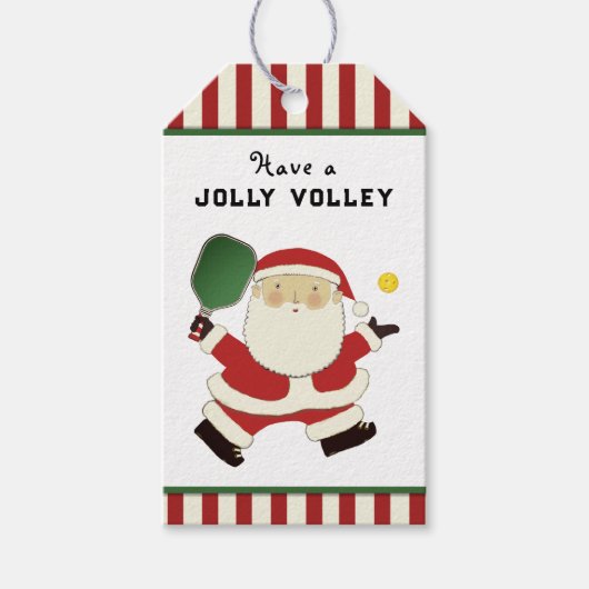Pickleball Kerstmis Cadeaulabel (Voorkant)