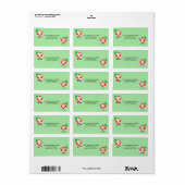 Pickleball Kerstmis Etiket (Full Sheet)