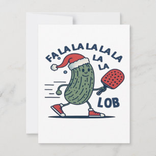 Pickleball Kerstmis Feestdagenkaart