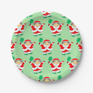 Pickleball Kerstmis Papieren Bordje