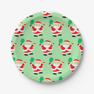 Pickleball Kerstmis Papieren Bordje
