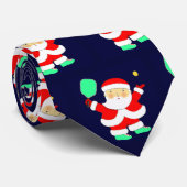 Pickleball Kerstmis Stropdas (Opgerold)