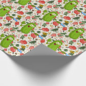 Pickleball kerstthema cadeaupapier (Hoek)