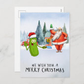 Pickleball kerstthema feestdagenkaart (Voorkant / Achterkant)