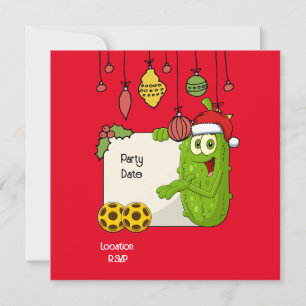 Pickleball kerstthema save the date