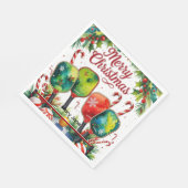 Pickleball kerstthema servet (Hoek)