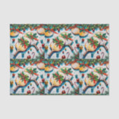 Pickleball kerstthema tissuepapier (Voorkant)