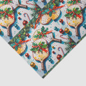 Pickleball kerstthema tissuepapier (Detail)