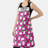 Pickleball Keukenlijn Personaliseer Magenta Green Schort (Insitu)